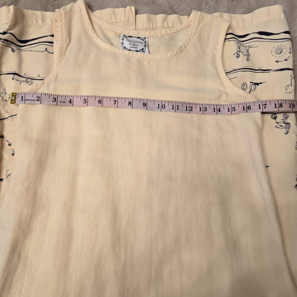 Dressing Clio Petites Women's 1990's Vintage Yellow Print Maxi Dress Size M Slit - Picture 7 of 11